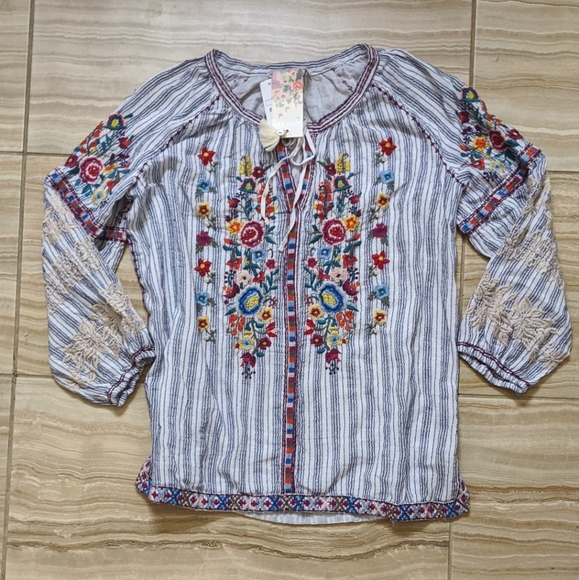 johnny was allegra peasant blouse
